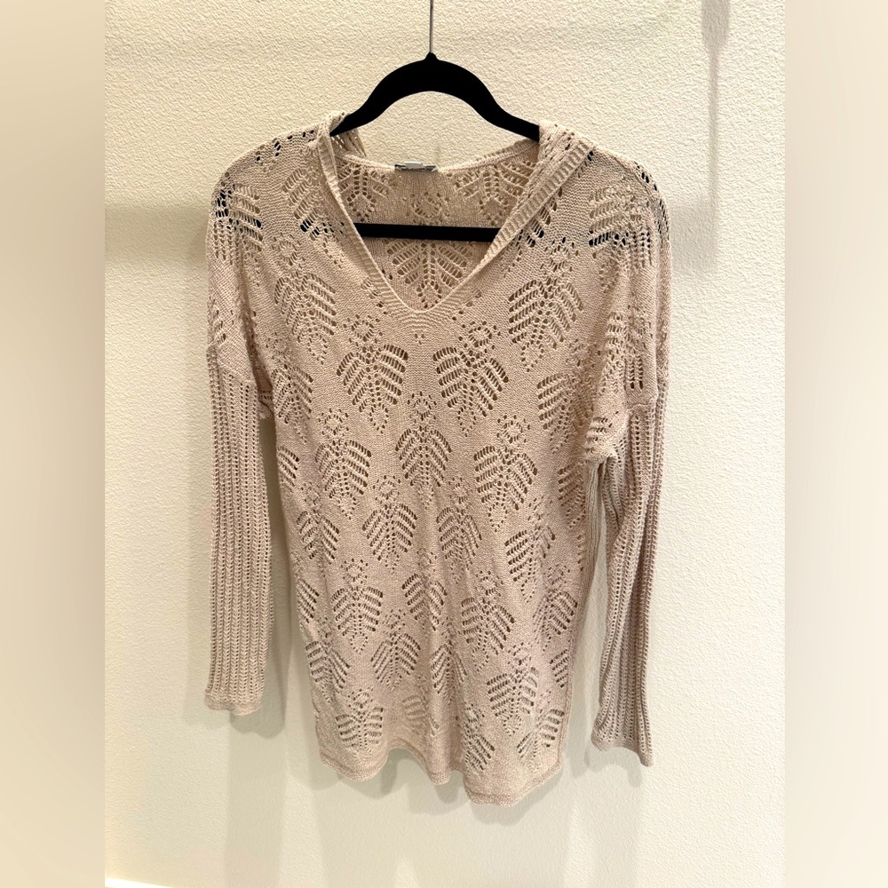 J. Jill Light Tan V-Neck Sweater